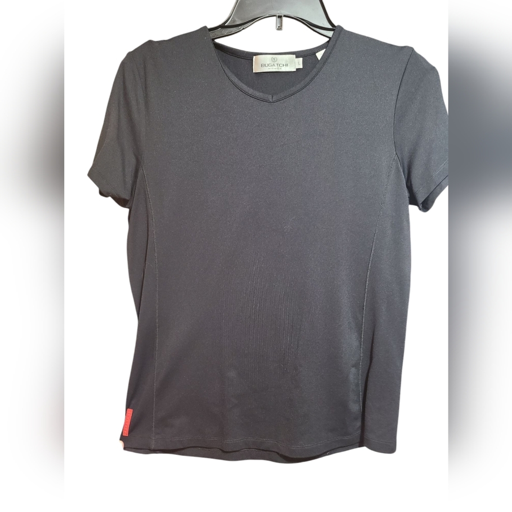 Bugatchi Women's Black Tee T shirt SIZE L